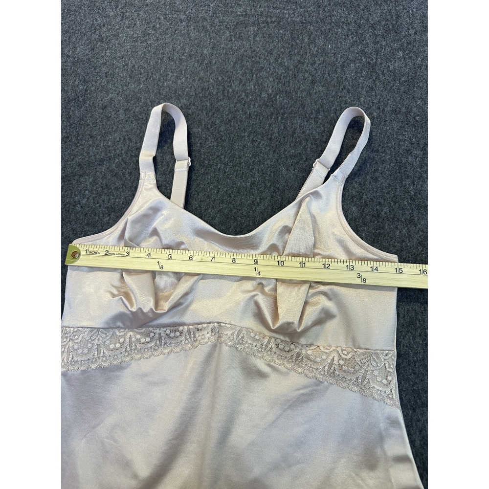 Ruby Ribbon Lace Cami Size 42 Tan Beige Support Shapewear 3024 Sculpting Cami - Picture 5 of 13